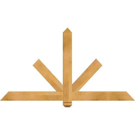 Ekena Millwork Kennewick Rough Sawn Timber Gable Bracket, Western Red Cedar, 60"W x 32"H x 2"D x 4"F, 13/12 Pitch GBW060X32X0204KEN00RWR